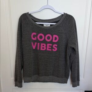 Sol Angeles Charcoal and Magenta Sweatshirt